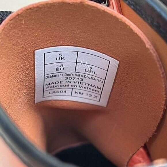 Dr. Martens 1460 Womens Patent Leather Lace-Up Platform Combat Boot Coral Size 7 - Picture 13 of 13